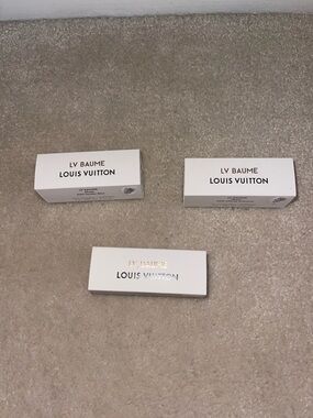 Louis Vuitton Baume Lip Balm White and Gold Packaging